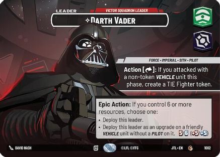 Darth Vader - Victor Squadron Leader (Showcase) (1002) - JTL - Common - Foil
