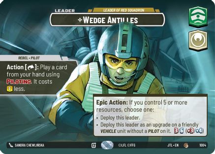Wedge Antilles - Leader of Red Squadron (Showcase) (1004) - JTL - Common - Foil