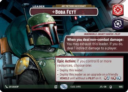 Boba Fett - Any Methods Necessary (Showcase) (1005) - JTL - Special - Foil