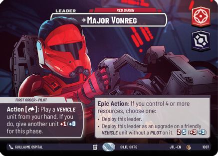Major Vonreg - Red Baron (Showcase) (1007) - JTL - Common - Foil