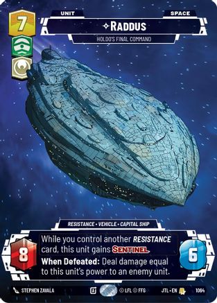 Raddus - Holdo's Final Command (Prestige Foil) (1064) - JTL - Rare - Foil