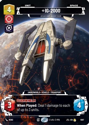 IG-2000 - Assassin's Aggressor (Prestige Foil) (1067) - JTL - Rare - Foil