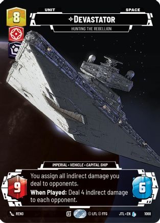 Devastator - Hunting the Rebellion (Prestige Foil) (1068) - JTL - Legendary - Foil
