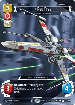 Red Five - Running the Trench (Prestige Foil) (1070) - JTL - Uncommon - Foil