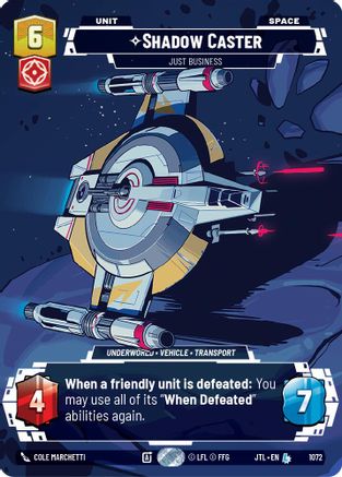 Shadow Caster - Just Business (Prestige Foil) (1072) - JTL - Legendary - Foil