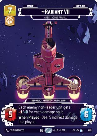 Radiant VII - Ambassadors' Arrival (Prestige Foil) (1081) - JTL - Legendary - Foil