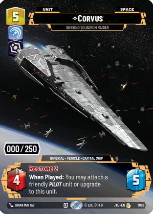 Corvus - Inferno Squadron Raider (Serialized) (1088) - JTL - Rare - Foil