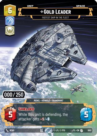 Gold Leader - Fastest Ship in the Fleet (Serialized) (1093) - JTL - Uncommon - Foil