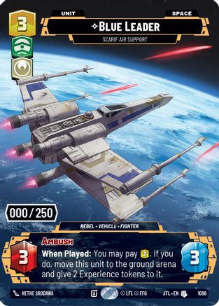 Blue Leader - Scarif Air Support (Serialized) (1098) - JTL - Uncommon - Foil
