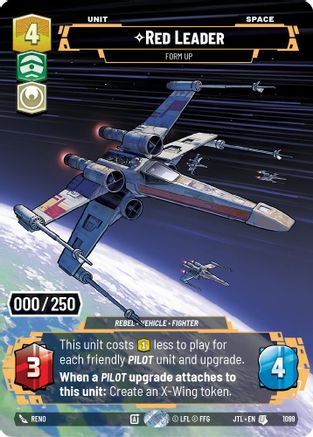 Red Leader - Form Up (Serialized) (1099) - JTL - Uncommon - Foil