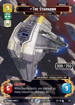 The Starhawk - Prototype Battleship (Serialized) (1101) - JTL - Legendary - Foil
