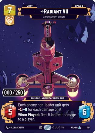 Radiant VII - Ambassadors' Arrival (Serialized) (1117) - JTL - Legendary - Foil