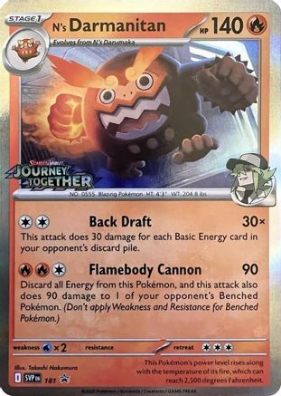 N's Darmanitan (181) - SSVPC  - Promo - Holofoil
