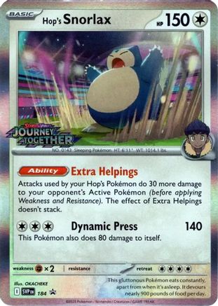 Hop's Snorlax (184) - SSVPC  - Promo - Holofoil