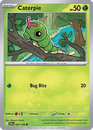 Caterpie (001/159) - SJT  - Common - Reverse Holofoil
