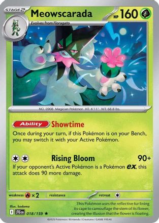 Meowscarada (018/159) - SJT  - Rare - Reverse Holofoil