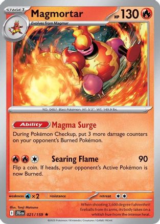 Magmortar (021/159) - SJT  - Rare - Holofoil