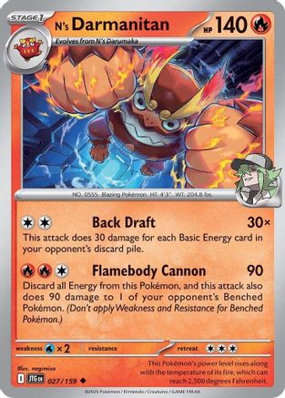 N's Darmanitan (027/159) - SJT  - Uncommon