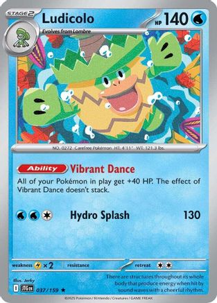 Ludicolo (037/159) - SJT  - Rare - Holofoil