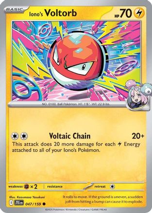 Iono's Voltorb (047/159) - SJT  - Common - Reverse Holofoil