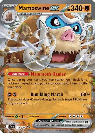 Mamoswine ex (079/159) - SJT  - Double Rare - Holofoil