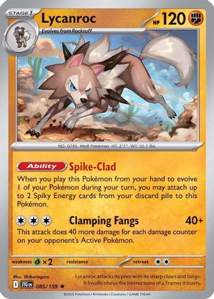Lycanroc (085/159) - SJT  - Rare - Reverse Holofoil