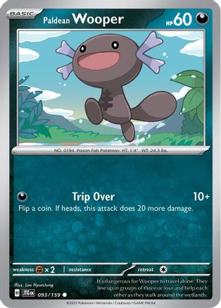 Paldean Wooper (093/159) - SJT  - Common - Reverse Holofoil