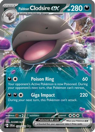 Paldean Clodsire ex (094/159) - SJT  - Double Rare - Holofoil