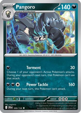 Pangoro (099/159) - SJT  - Uncommon - Reverse Holofoil