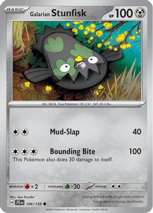 Galarian Stunfisk (106/159) - SJT  - Common - Reverse Holofoil