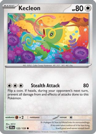 Kecleon (122/159) - SJT  - Common - Reverse Holofoil