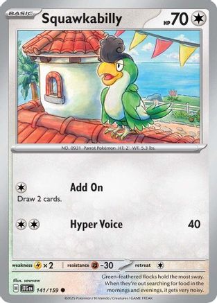 Squawkabilly (141/159) - SJT  - Common - Reverse Holofoil