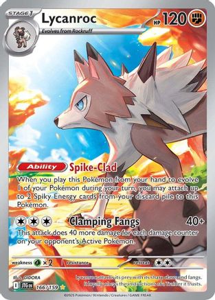 Lycanroc (166/159) - SJT  - Illustration Rare - Holofoil