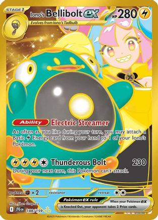 Iono's Bellibolt ex (188/159) - SJT  - Hyper Rare - Holofoil