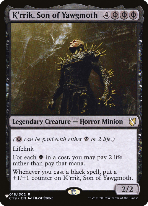 K'rrik, Son of Yawgmoth (LIST-C19-18) - rare