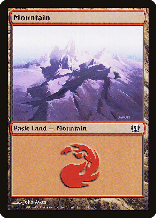 Mountain (8ED-344★) - common - Foil