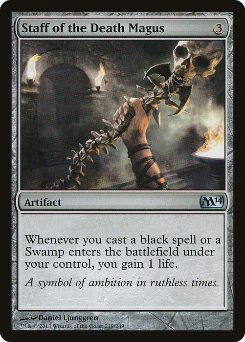 Staff of the Death Magus (M14-219) - uncommon - Foil