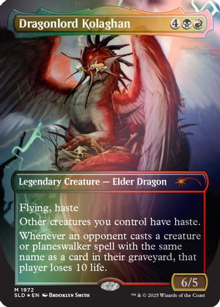 Dragonlord Kolaghan (1972) (Rainbow Foil) (SLD-1972) - mythic - Foil