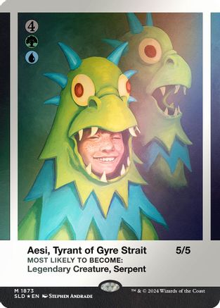 Aesi, Tyrant of Gyre Strait (Rainbow Foil) (SLD-1873) - mythic - Foil