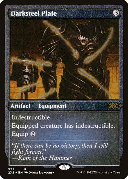 Darksteel Plate (2X2-559) - rare - Etched Foil
