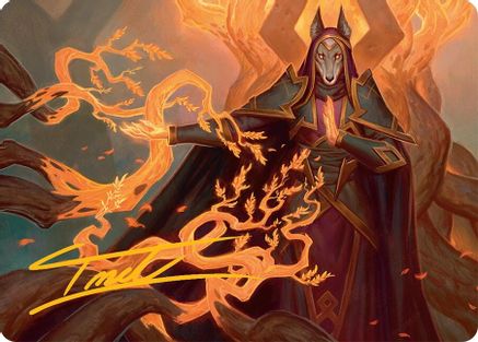 Abzan Devotee Art Card (10/54) (Gold-Stamped Signature) (AATDM-010) - special