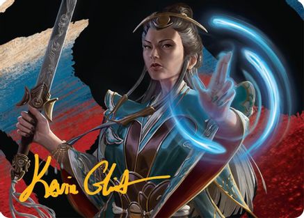 Narset, Jeskai Waymaster Art Card (44/54) (Gold-Stamped Signature) (AATDM-044) - special