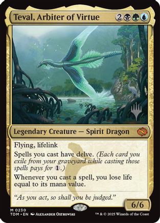 Teval, Arbiter of Virtue (PPTDM-230) - mythic - Foil