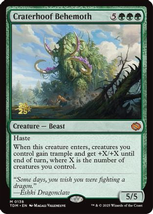 Craterhoof Behemoth (PRE-138) - mythic - Foil