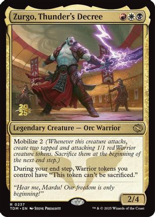 Zurgo, Thunder's Decree (PRE-237) - rare - Foil