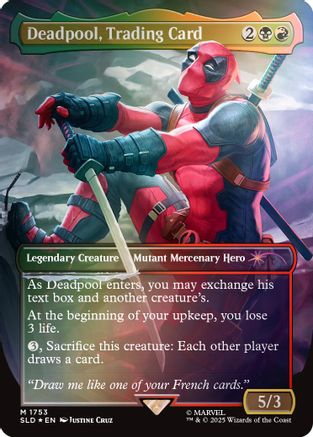 Deadpool, Trading Card (Rainbow Foil) (SLD-1753) - mythic - Foil