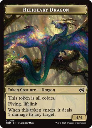 Reliquary Dragon // Dragon (0011) Double-Sided Token (TDM-15 // 11) - token - Foil