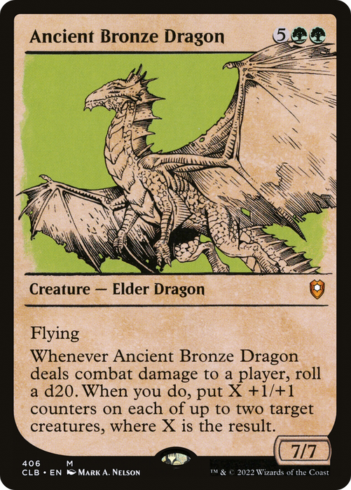 Ancient Bronze Dragon (CLB-406) - mythic: (Showcase) - Foil