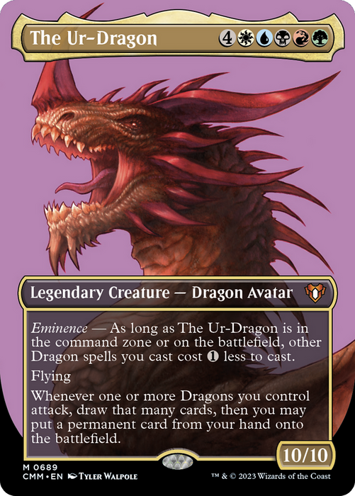 The Ur-Dragon (CMM-689) - mythic (Borderless) - Foil