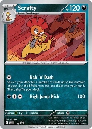Scrafty (188) - SSVPC  - Promo - Holofoil